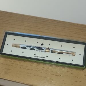 Kate Spade Black and Gold Ballpoint Boxed Pen
